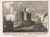 Antique print of Warkworth Castle, Northumberland - published 1786