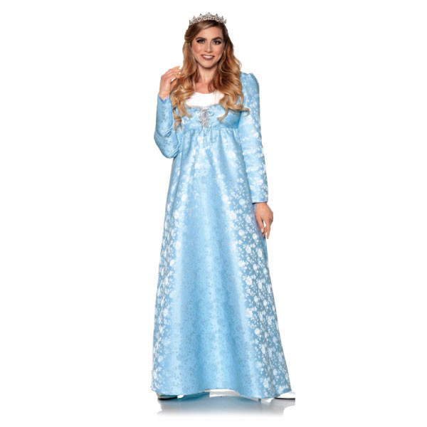strapless open back dress Princess Buttercup Blue Dress