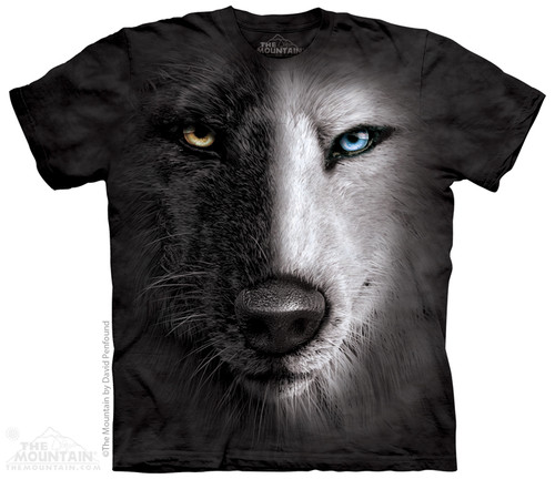 Black & White Wolf Face Tee