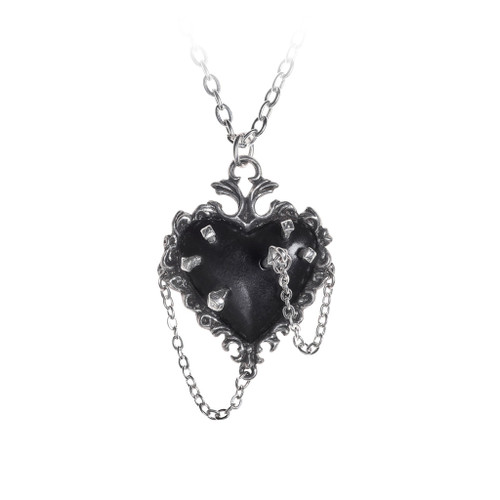Witches Heart Pendant- close up