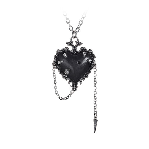 Witches Heart Pendant- close up, nail out