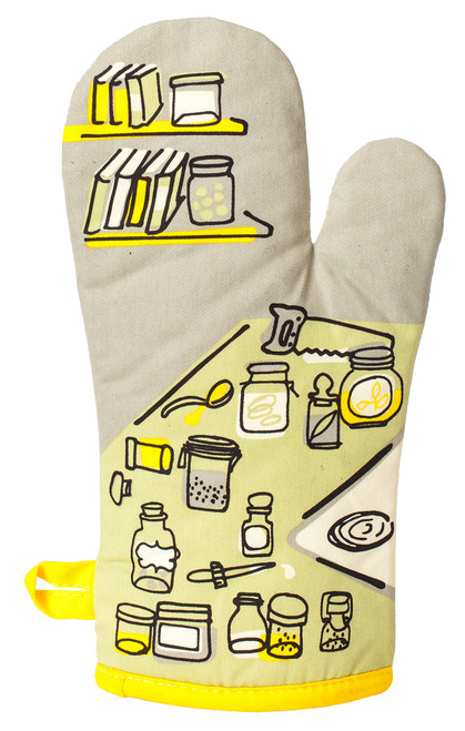 Droppin' A Recipe Oven Mitt- back view