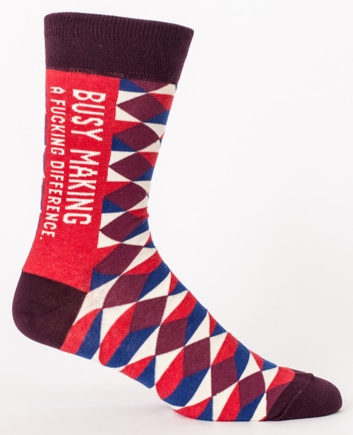 Making a Fucking Difference Men's Socks- single sock right side view