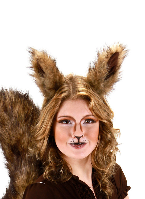 Deluxe Oversized Squirrel Ears Headband- worn by adult model