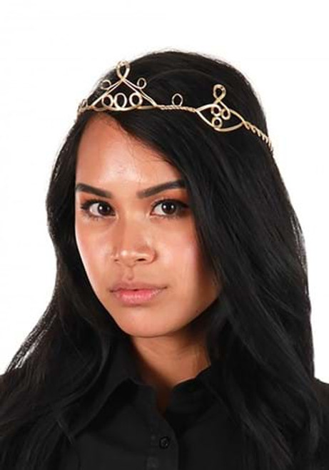 Gold Peak Circlet Adjustable Crown- worn by model