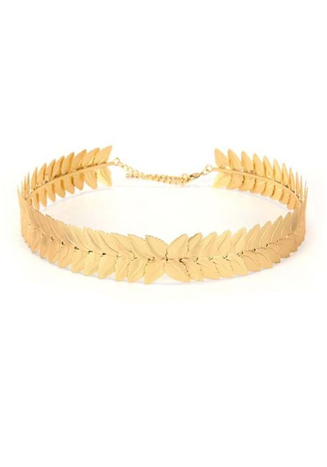 Adjustable Gold Leaf Crown- front view