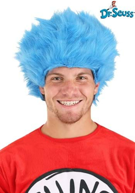 Dr. Seuss- Thing 1&2 Plush Adult Wig- worn by male model