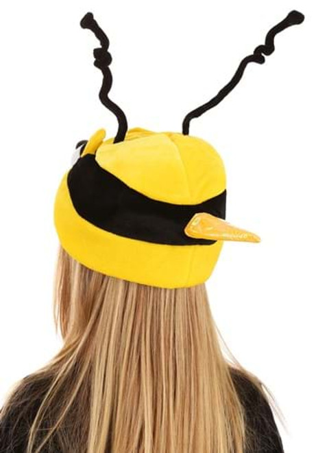 Kids Bumblebee Plush Hat- worn by model back view