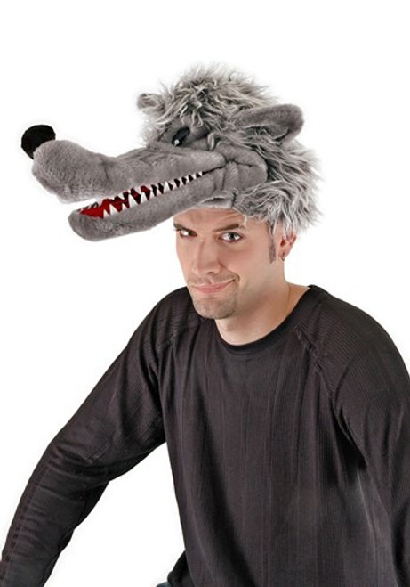 Big Bad Wolf Plush Hat- worn by adult model