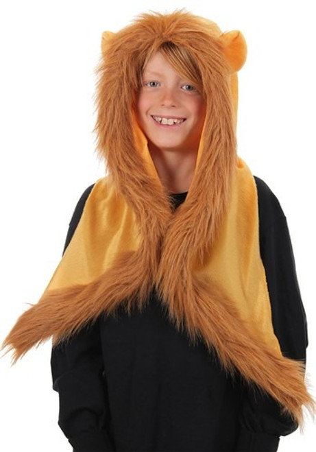 Lion Furry Plush Hood- worn by male child model