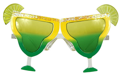 Yellow & Green Margarita Glasses- front view