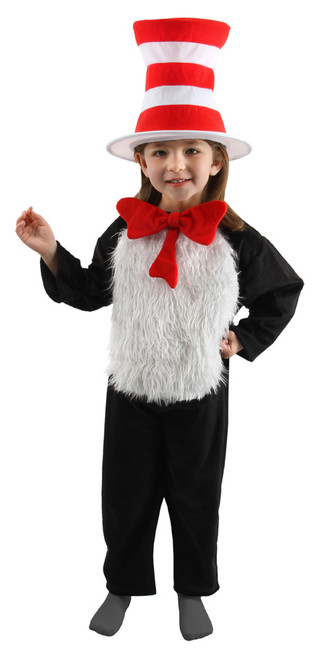 Cat in the Hat Deluxe Kids Costume- worn by model