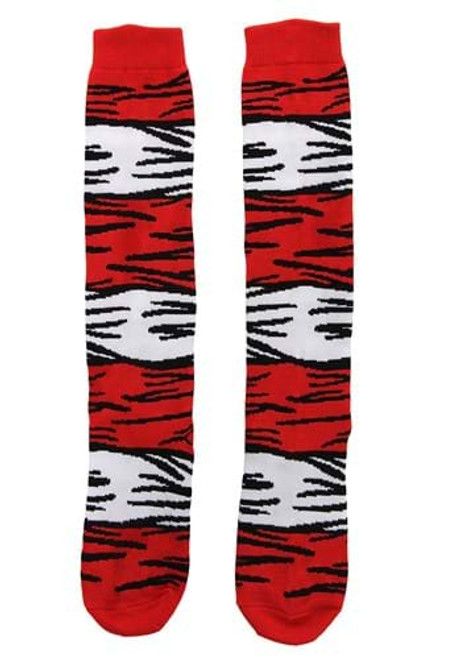 Dr. Seuss- The Cat in the Hat Adult Socks- laid out flat