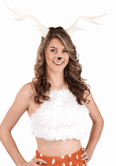 Light-Up Deer Antlers Multi-Color LumenHorns- glowing and not glowing gif