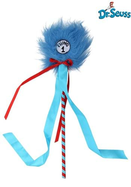 Dr. Seuss Thing 1&2 Pom Wand- thing 1 side