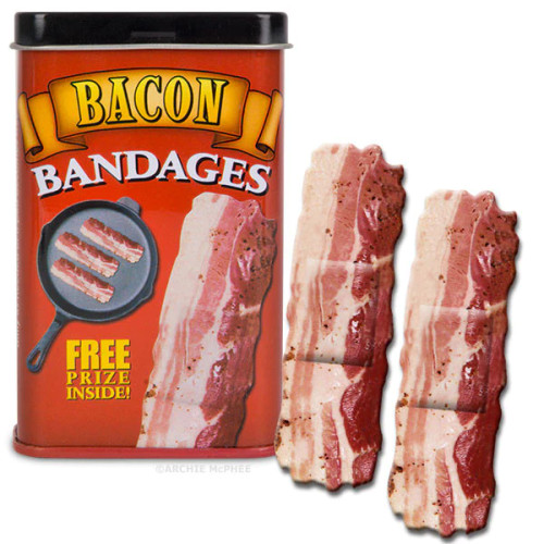 Bacon Bandages- tin and two bandages