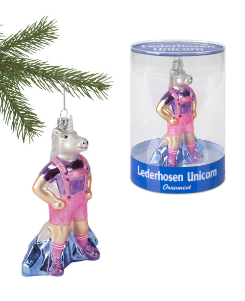 Lederhosen Unicorn Ornament
