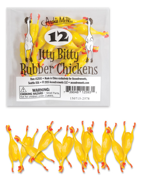 Itty Bitty Rubber Chickens