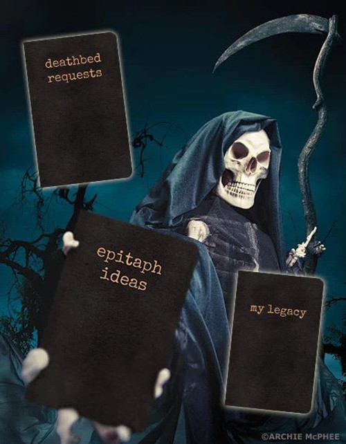 Final Notes notebooks with grim reaper