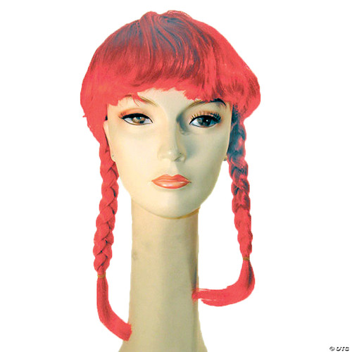 Orange Braided Pigtails Wig
