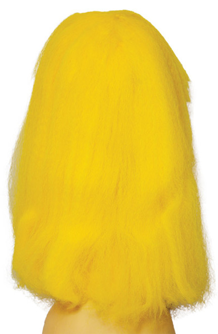 Back of Yellow Clown Wig 