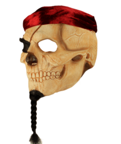 Pirate Skull Mask- angled view