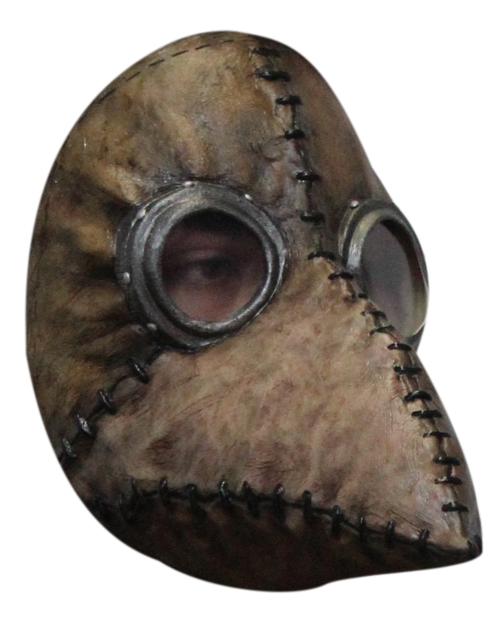 Brown Plague Doctor Mask- angled view