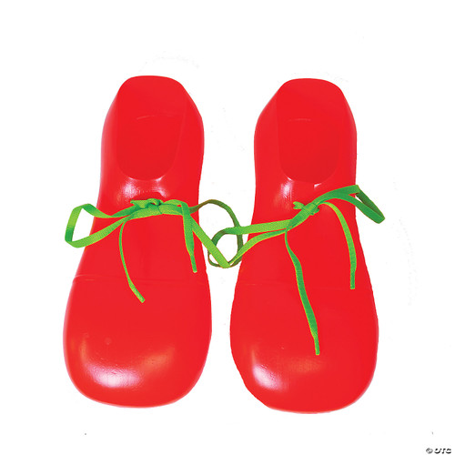 Plastic Clown Shoes- red