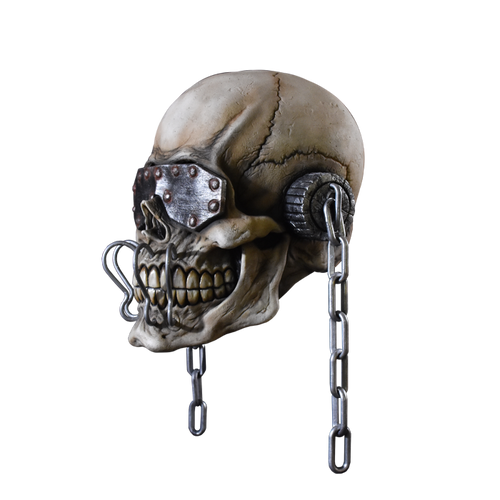 Left-side view of Vic Rattlehead Mask