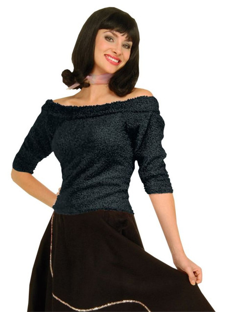 SOCK HOP TOP BLACK