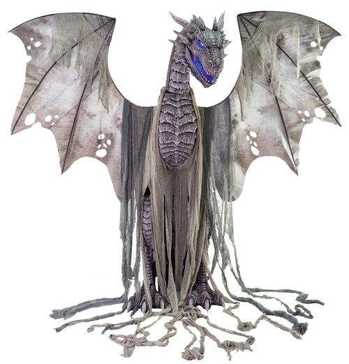 7' Animated Winter Dragon