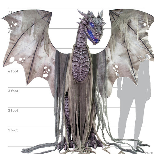 7' Animated Winter Dragon- size comparison