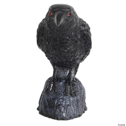 13" Animated Raven with Turning Head & Sounds- front view