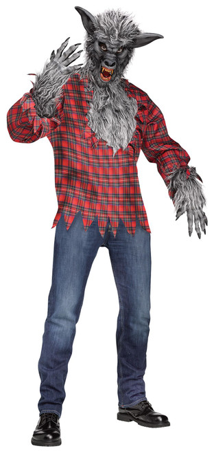 Men's Werewolf Costumes- grey, front view