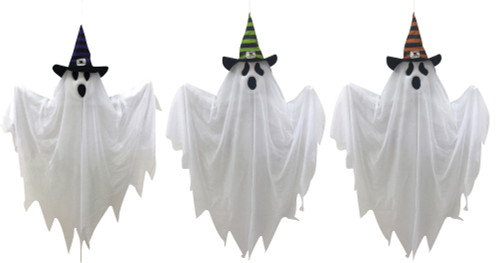 WITCH HAT GHOST SET OF 3  28 I