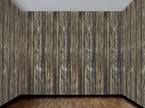 Wood Wall 100' Plastic Backdrop