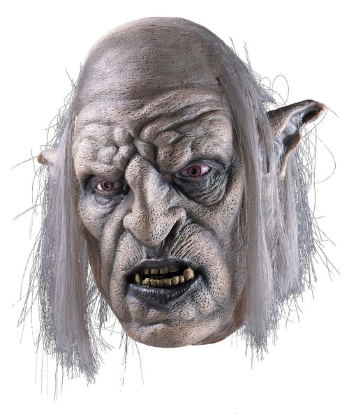 Lord of the Rings Orc Overseer Deluxe Over the Head Latex Mask with Hair