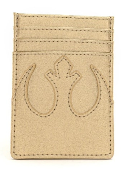 Loungefly Star Wars Gold Rebel Cardholder - Front view