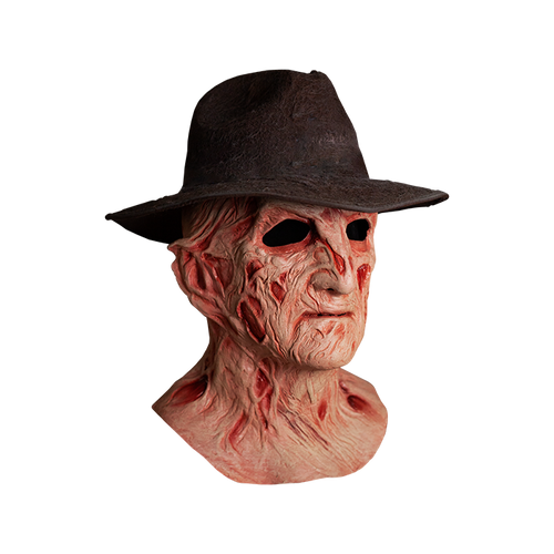A NIGHTMARE ON ELM STREET 4: THE DREAM MASTER - DELUXE FREDDY KRUEGER MASK WITH FEDORA HAT right
