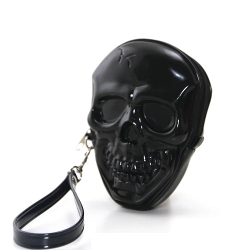 SMILING SKULL ZIPPERED WRISTLET- Front View
