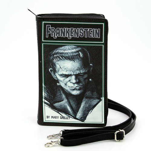 FRANKENSTEIN BOOK CLUTCH BAG - Front View