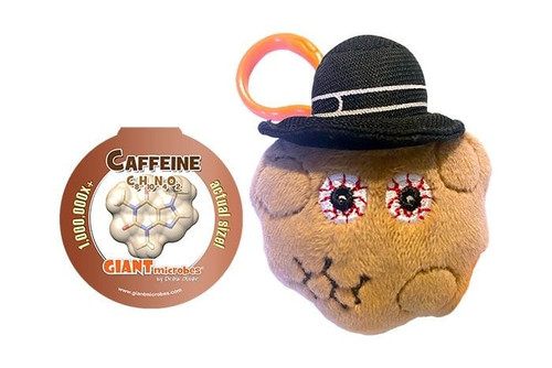 Caffeine Keychain With Informational Tag