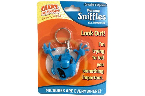 Warning Sniffles Keychain front of package