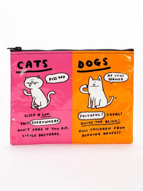 Cats & Dogs Zipper Pouch- front view