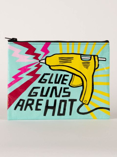 Glue Guns Are Hot Zipper Pouch- front view