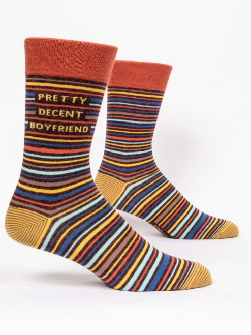 Pretty Decent Boyfriend Men's Socks- side view