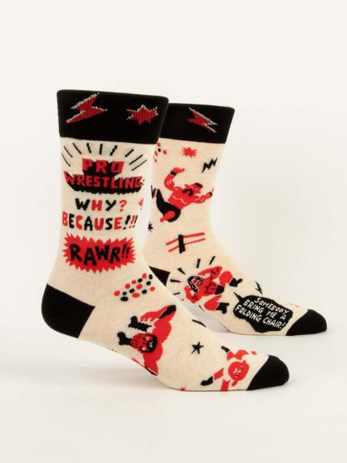 Pro Wrestling Men's Socks- side view