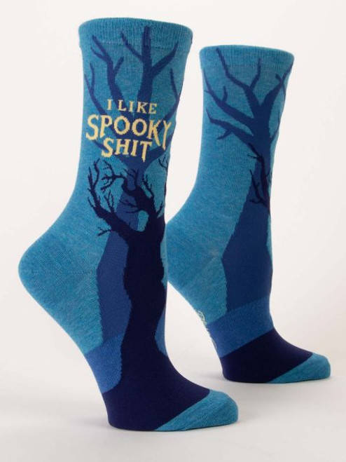 I Like Spooky Shit Crew Socks- side view