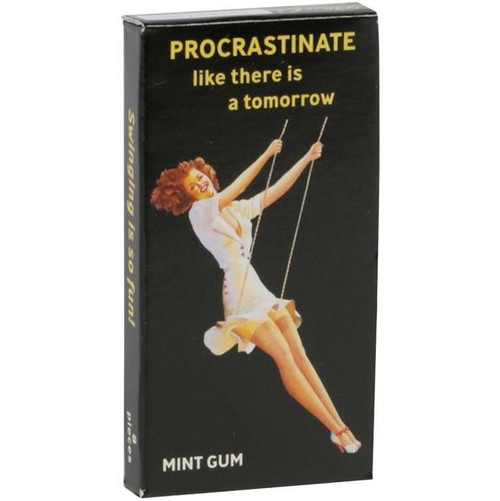 Procrastinate Gum- front of package