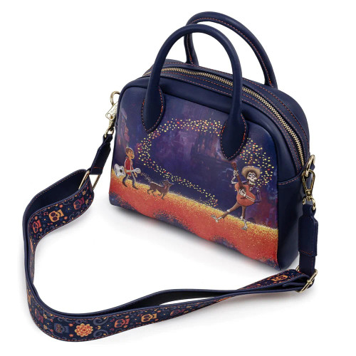 Coco Marigold Bridge Guitar Strap Crossbody- front view with strap